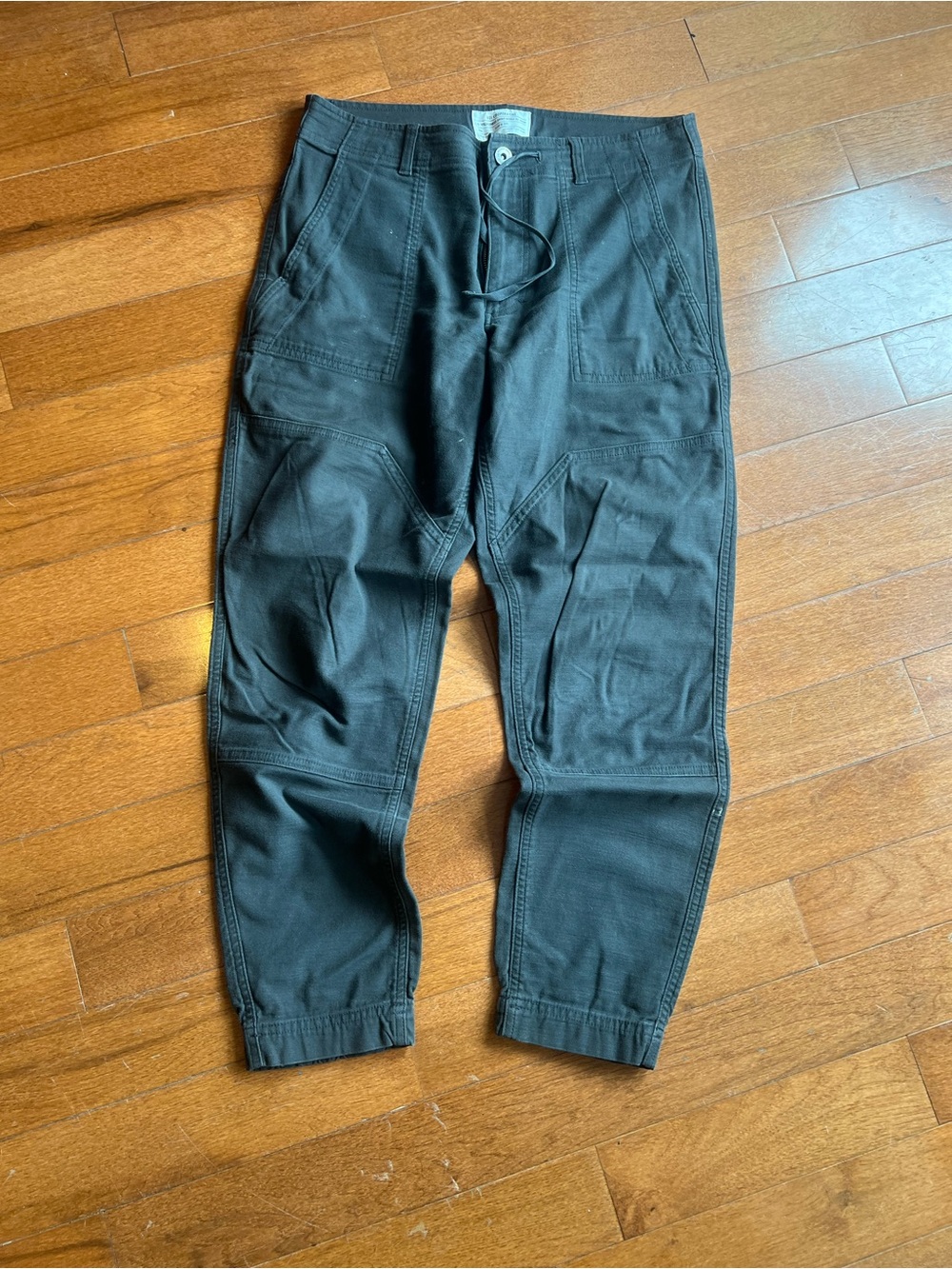 Men's Black Cargo Pants with Utility Pockets